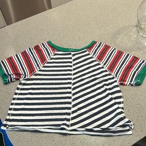 Free People nwot striped cropped top